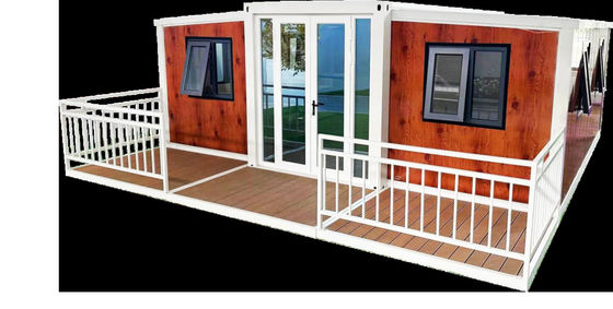 acheter Maison container extensible de 40 pieds avec toiture en métal ondulé, deux pièces et plomberie prête à l'emploi fabrication en ligne
