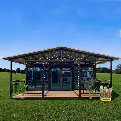 comprar Casa Contêiner Expansível de 40 pés com Estrutura de Aço Totalmente Galvanizada, 72m² de Área Habitável e Sistema de Disjuntores Fabricação em linha