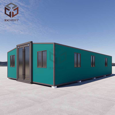 ซื้อ 72m2 SPC Flooring Luxury House Expandable Container แผ่นกันไฟและท่อ การผลิตออนไลน์