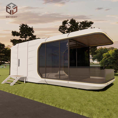 comprar Casas de contêineres de cápsulas espaciais modulares pré-fabricadas Fabricação em linha