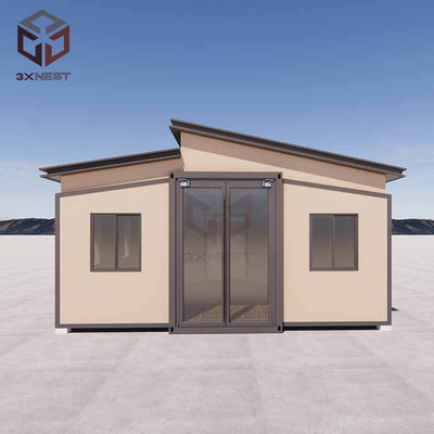 Buy Double Wing Foldable 20ft Container box House With Sandwich Panel Roof online manufacture