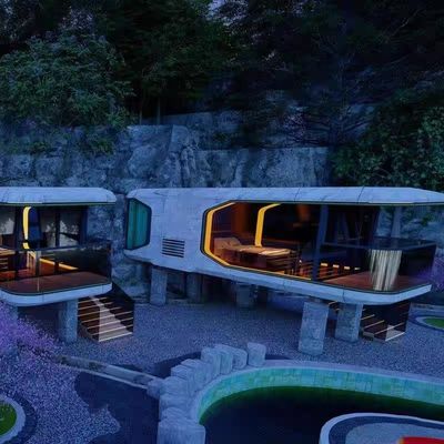 comprare Casa capsula spaziale di 8 tonnellate con tenda elettrica senza fondazione fabbricazione online