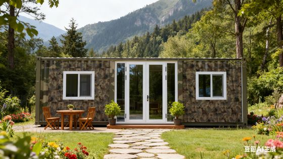 Купить 37 квадратных метров площадь пола, складной 20-футовый контейнер с ванной комнатой с разделением на сухую и влажную зоны и каркасом из оцинкованной легкой стали Производство в сети