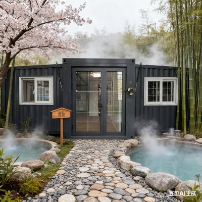 Beli Foldable 20ft Container with Bull 30*30 Flat Lame Large Ceiling Lamp and Seismic Performance Level 8 pembuatan online