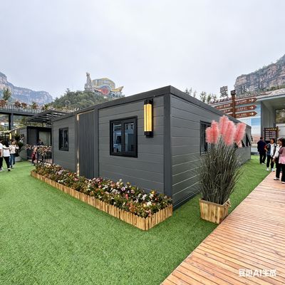 kaufen 40 Fuß erweiterbarer Container-Haus mit L11800*W2200*H2480mm Klappgröße 4,6 Tonnen Nettogewicht und anpassbare Verkabelung Online-Herstellung