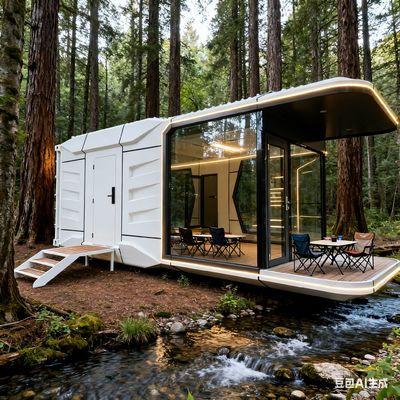 kopen Space Capsule House met L8560 * W3460 * H3400 Afmetingen voor 2 personen Accommodatie en aanpasbaar interieur online vervaardiging