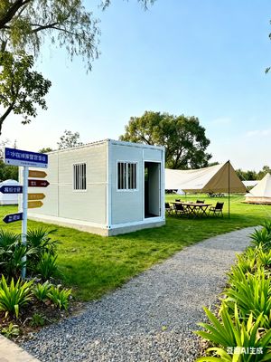 comprar Aislamiento térmico 0.043W/m.K Casa plegable de paquete plano con dimensiones internas de 5630*2230*2515mm y resistencia al viento de 0.5KN/m2 Fabricación en línea