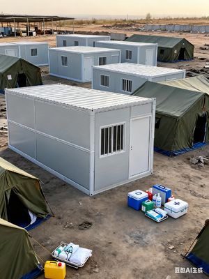 شراء منزل مصنوع مسبقا يمكن توسيعه مع عزل الصوت ≥ 30dB والأبعاد الخارجية 5800 * 2400 * 2896mm للطريق المباشر على السطح 0.5KN / m2 تصنيع عبر الإنترنت