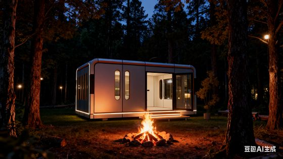 Buy Folding Sliding Apple Cabin with 1 Living Room + 1 Bathroom and Concealed National Standard Water Supply & Drainage Pipes online manufacture