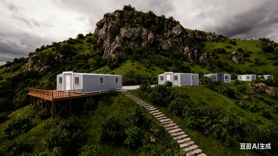 comprare 40ft Container espandibile Casa con 72 metri quadrati Superficie del pavimento PVC Pannello di legno Interni Finitura e secca Bagno di separazione bagnato fabbricazione online