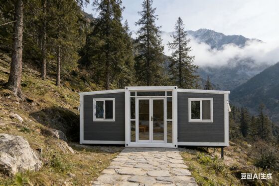 satın al Yumruk-kuru ayrılama banyosu ve 37 metrekarelik zemin alanı olan galvanizli hafif çelik çerçevesinde katlanabilir 20ft konteyner Çevrimiçi üretim