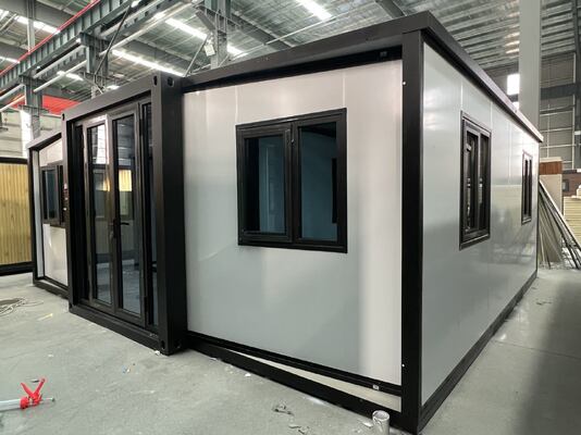 comprar Container dobrável de 20 pés com tamanho expansível L5900 W6300 H2480 Porta de quarto opcional e design transportável Fabricação em linha