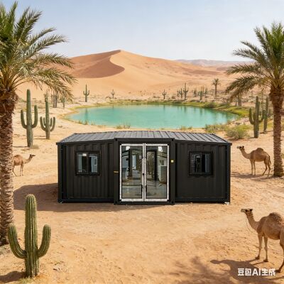 comprar Container dobrável de 20 pés com porta de aço de piso de fibra de cimento à prova de fogo de 18 mm e layout personalizável para manuseio seguro de carga duradoura Fabricação em linha