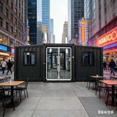 खरीदें 18 मिमी अग्निरोधक सीमेंट फाइबर फ्लोर फोल्डेबल 20 फीट कंटेनर, वाटरप्रूफ रूफ और बुल 30*30 सीलिंग लैंप के साथ ऑनलाइन निर्माण