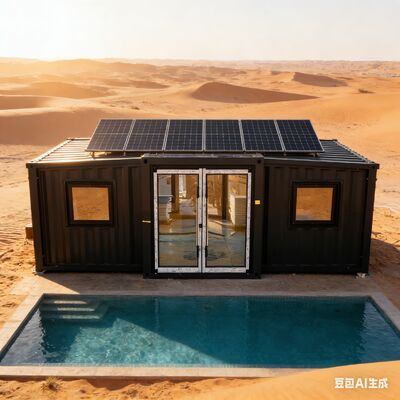 comprar Container dobrável de 20 pés com resistência ao vento da categoria 5 Quadro principal totalmente galvanizado e isolamento térmico do som para habitação modular Fabricação em linha