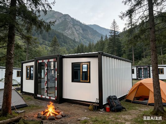 kaufen Moderner faltbarer 20-Fuß-Container mit 75 mm EPS-Sandwichplatten und 18 mm feuerfestem Zementfaserboden Online-Herstellung