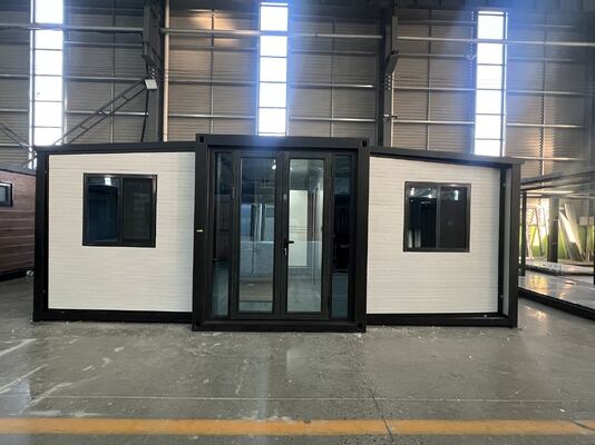 kopen Opvouwbare 20ft container met volledig gegalvaniseerd hoofdframe, 75mm EPS sandwichpanelen en seismisch prestatieniveau 8 voor uitbreidbare containerwoning online vervaardiging