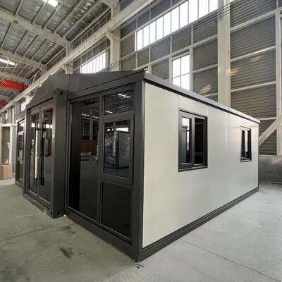 Mua Chất chứa 20ft gấp có thể tùy chỉnh với 75mm EPS sandwich panel, hiệu suất địa chấn cấp 8, và 80x100x25mm hình vuông ống bên dưới chùm sản xuất trực tuyến