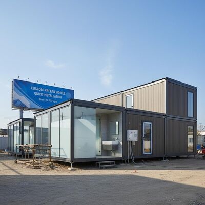 satın al Özel Gereksinimler Banyo Genişletilebilir Prefab Evler Ev BoyutlarıHızlı kurulum için optimize edilmiş 20 m2'den 200 m2'ye kadar Çevrimiçi üretim