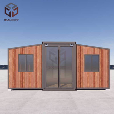 Casas de contenedores plegables modulares resistentes al fuego Espacio de vida móvil