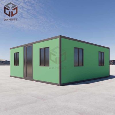 Aço galvanizado Flat Pack Folding House 20ft Container expansível Home