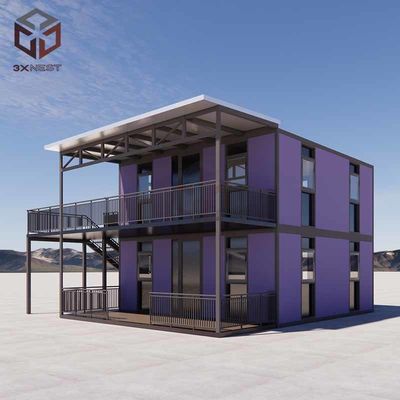 Casas de contenedores de 73 metros cuadrados Casa modular expandible