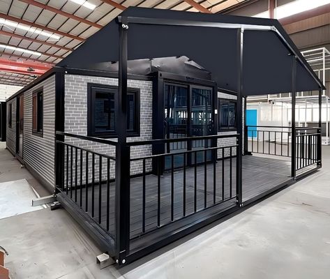 Casa de contenedores personalizable y expandible con panel de sandwich EPS Pared de 56 metros cuadrados Área del piso