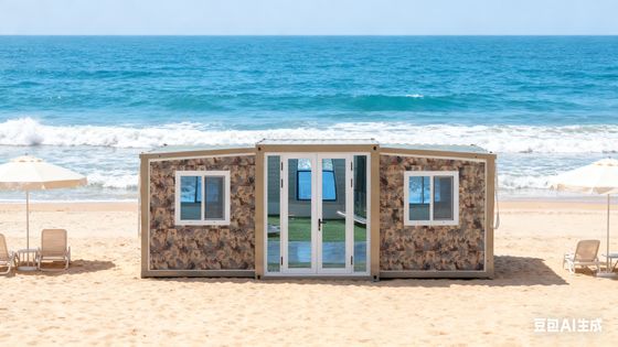 Foldable 20ft Container with Double Slope Roof Easy To Ship and Fully Customizable