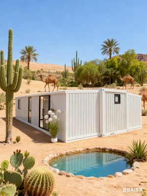 40ft Expandable Container Home with T50 Mm EPS Roof 72m² Floor Area and 18mm Fireproof Cement Fiber Floor