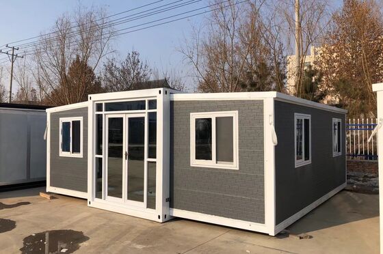 Foldable 20ft Container with Galvanized Light Steel Frame 1,172 Cubic Feet Capacity and Wet-Dry Separation Bathroom Ideal for Prefab Tiny Homes
