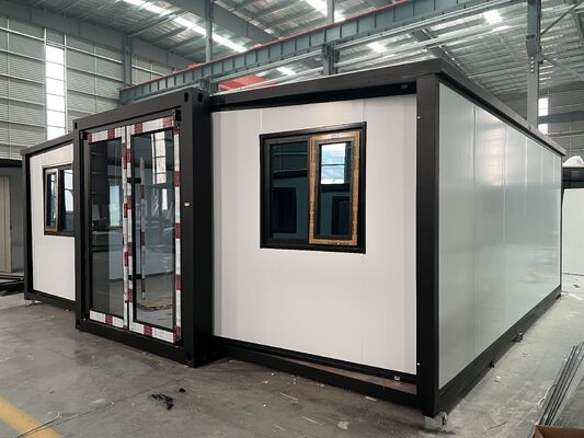 Fully Galvanized Side Frame Foldable 20ft Container with Customizable House Layout and 18mm Thick Fireproof Cement Fiber Floor