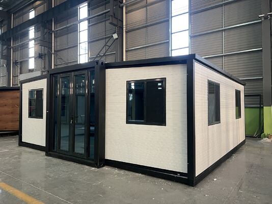 Contenedor plegable de 20 pies con vida útil de 30-40 años diseño a prueba de agua a prueba de viento y marco principal totalmente galvanizado