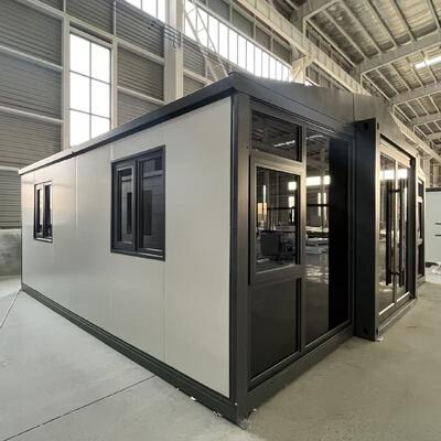 Contenedor plegable de 20 pies con una vida útil de 30-40 años, diseño a prueba de agua y viento, y componentes preensamblados para viviendas modulares